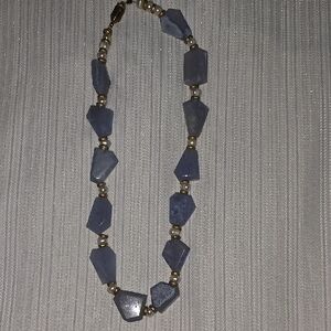 Chic Lavender and Gold Geometric Necklace